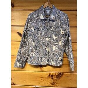 Analogy Multi Color Stretch Cotton Polyester Spandex Jean Jacket Size XL